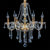SEFINN FOUR 6 Lights K9 Crystal Chandelier, Modern Candle LED Chandelier Light Fixture Pendant Lighting