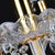 SEFINN FOUR 6 Lights K9 Crystal Chandelier, Modern Candle LED Chandelier Light Fixture Pendant Lighting