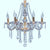 SEFINN FOUR 6 Lights K9 Crystal Chandelier, Modern Candle LED Chandelier Light Fixture Pendant Lighting