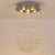 Single Ball Shape K9 Crystal Chandelier, Modern 6-Light Lamp for Bedroom, Living Room, Dining Room