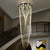 SEFINN FOUR 9-Lights High Ceiling Flush Mount K9 Crystal Chandelier Ceiling Light Fixture for Foyer Dining Room Livingroom Staircase