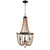 SEFINN FOUR 3-Light Wooden Beaded Farmhouse Ceiling Pendant Light Fixture for Dinning Room Kitchen Living Room
