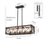SEFINN FOUR 5-Light Linear Kitchen Island Rectangular Wood Farmhouse Chandelier for Dinning Room