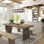 SEFINN FOUR 5-Light Linear Kitchen Island Rectangular Wood Farmhouse Chandelier for Dinning Room
