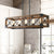 SEFINN FOUR 5-Light Linear Kitchen Island Rectangular Wood Farmhouse Chandelier for Dinning Room
