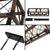 SEFINN FOUR 5-Light Linear Kitchen Island Rectangular Wood Farmhouse Chandelier for Dinning Room