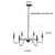 SEFINN FOUR 6-Light Classic Candle Style Farmhouse Chandelier Ceiling Pendant Black Iron Chandeliers for Dining Room Living Room Kitchen Bedroom