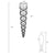 SEFINN FOUR Modern 9-Light High Ceiling Chandelier Double Swirl Crystal Lighting Fixture for Entryway, Foyer, Stairs, Required H98in W24in