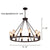SEFINN FOUR Wagon Wheel 12-Lights Farmhouse Chandelier Celiling Light Pendent Light Fixture